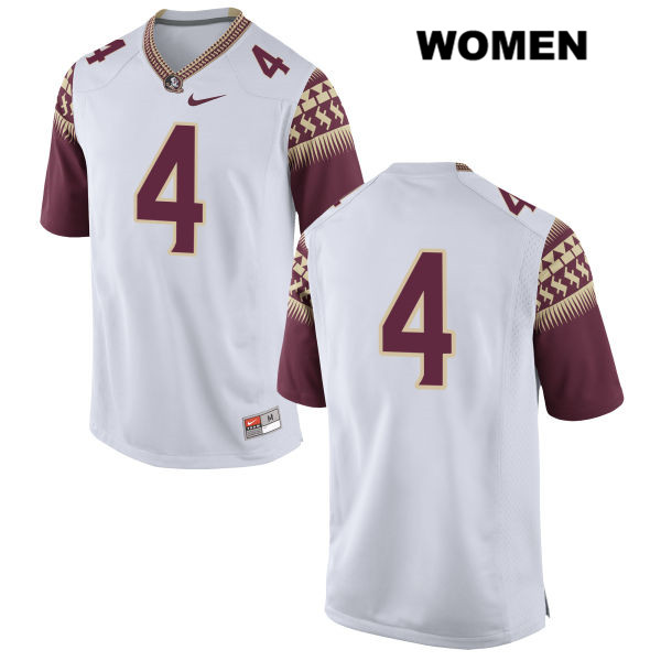 Women's NCAA Nike Florida State Seminoles #4 Khalan Laborn College No Name White Stitched Authentic Football Jersey RRX3069JS